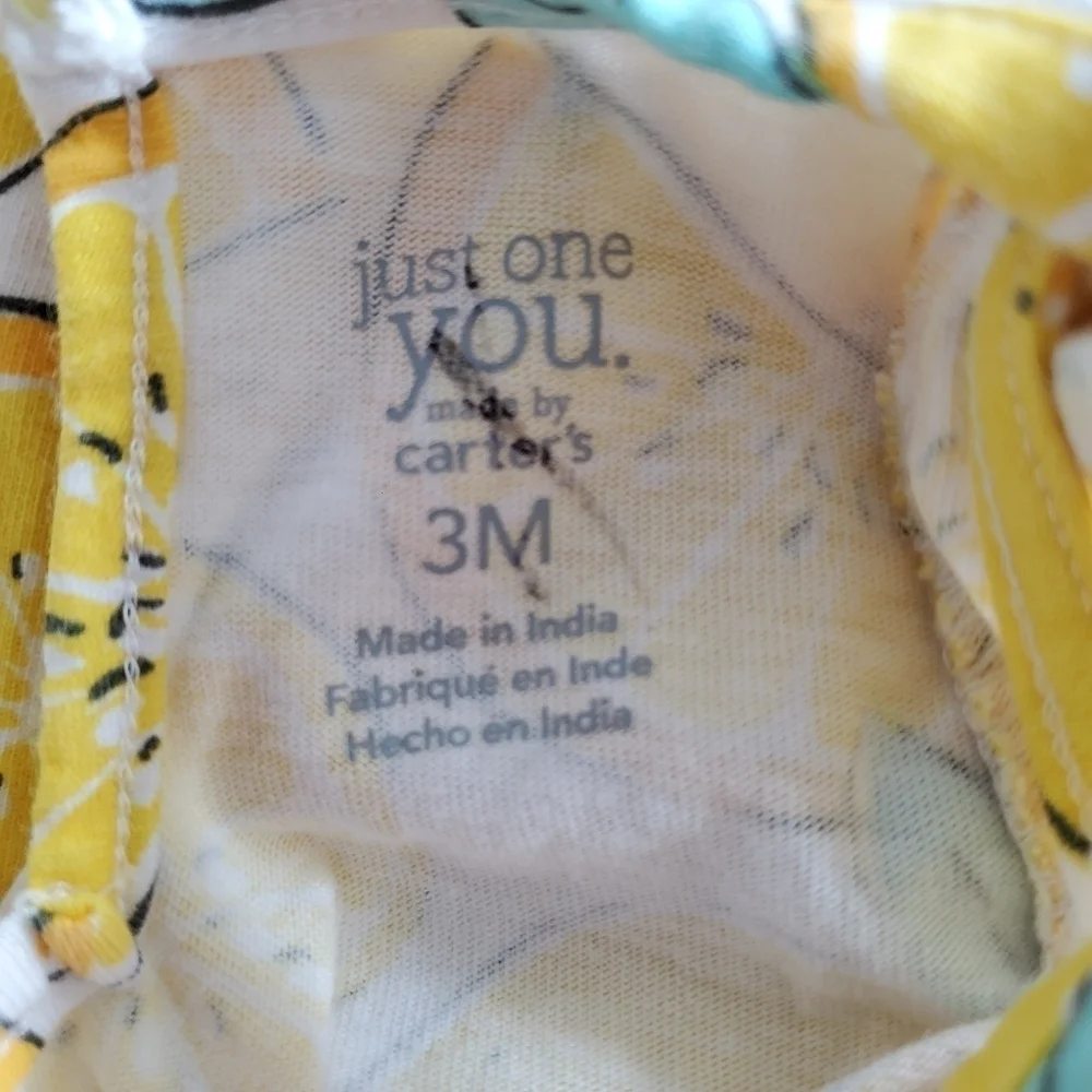 Carter's Just One You Lemon Flutter Bubble‎ Romper